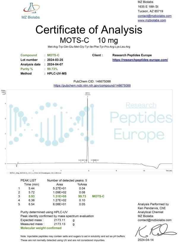 MOTS-C 10mg - Image 2